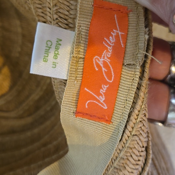 Vera Bradley Sylish Wide Brim Floppy Tan Sun Hat - Picture 7 of 7